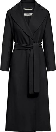 Max Mara Poldo Coat - Dames - Jas met riem - Zwart - 3XS - Wol - Jassen