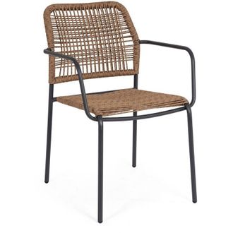 BIZZOTTO Sedia da esterno con braccioli jable antracite Bizzotto