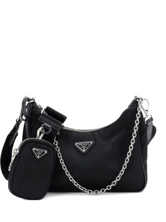 Prada Re-Edition 2005 Shoulder Bag Tessuto kleine crossbodytas - Zwart