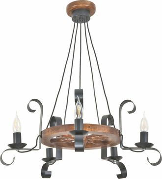 OEM L&aacute;mpara Colgante De Madera Con Forma De Candelabro Ernest 11-920