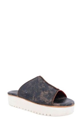 Bed St&uuml; Fairlee II Platform Slide Sandal in Black Lux at Nordstrom, Size 7.5