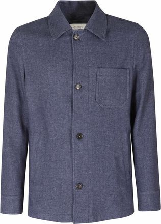 Seventy Chaqueta camisera de lana desgastada - Jackets - Hombre - Azul - XL