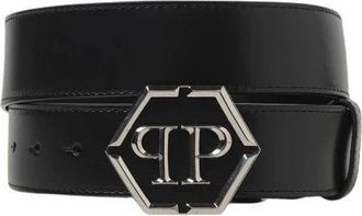Philipp Plein Heren, Accessoires, Zwart, Maat: 95 CM Leer