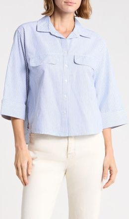 Beach Lunch Lounge Jennie Button-Up Shirt in Savoy Blue at Nordstrom, Size X-Large
