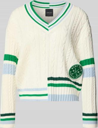 Marc Cain Relaxed Fit Pullover mit Lanawoll-Anteil in Offwhite, Gr&ouml;&szlig;e 34