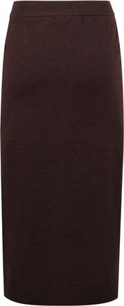 Victoria Beckham Womens Knitted Skirt Mohair Brown
