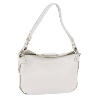 Ferragamo Pre-owned Hand Bag - Dames - Pre-owned - Wit - Maat: ONE Size Leer