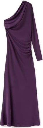 Mango One-Shoulder Ruched Jersey Dress in Purple at Nordstrom, Size 4