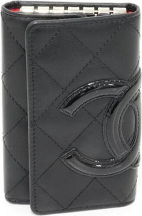 Chanel Pre-owned Cambon Keycase - Dames - Vintage Accessoires - Zwart - ONE Size - Leer - Vintage