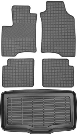 OEM Fiat Panda Iii / Panda Hybrid Hatchback A Partir De 2012. Juego De Alfombrillas De Goma Para Coche + Alfombrilla Para Maletero