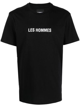 Les Hommes logo print T-shirt - Black