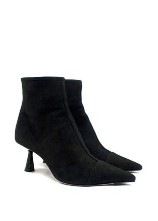 Jimmy Choo London Black Suede Ankle Boots Size 37.5