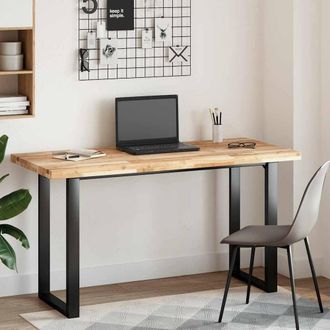 Berkfield Home Desk Top Untreated 120x60x4 cm Solid Wood Acacia in Brown | Size: 120 x 60 x 4 cm