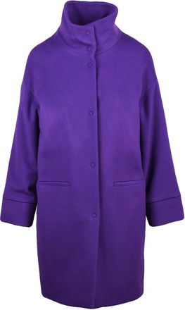 Olivier Horigamy Purple Virgin Wool-Blend Coat