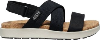 Keen Womens Elle Criss Cross Walking Sandal In Black/birch