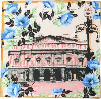 Dolce & Gabbana Multicolor Printed Silk Square Foulard Womens Scarf