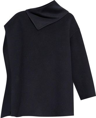 Fabiana Filippi asymmetric jacket - women - Cashmere/Wool - S - Blue