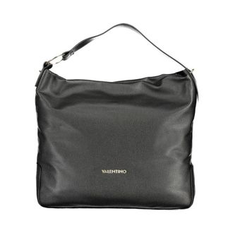 Valentino Handbags, female, Black, Size: ONE SIZE Pebbled Leather Hobo