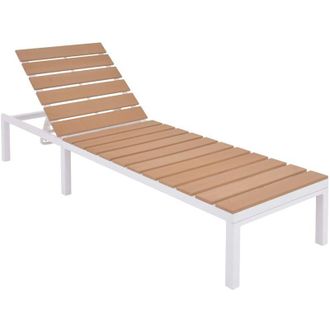 vidaXL Tumbona De Aluminio Y Wpc Marr&oacute;n Vidaxl