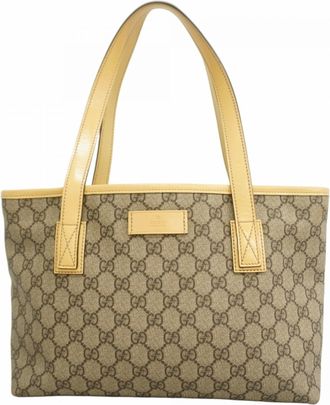 Gucci Brown Yellow Pvc Tote Bag (Pre-Owned)