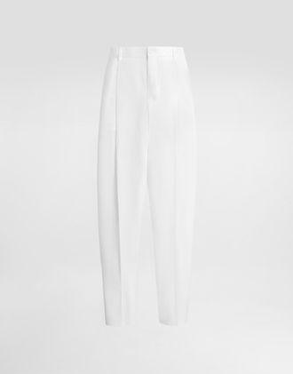 Dolce & Gabbana Pantalone - Man Pants And Shorts White Linen 52