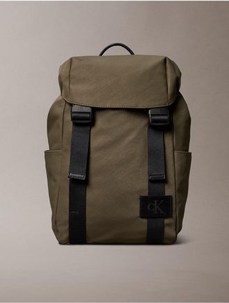 Calvin Klein Mens Canvas Backpack - Green