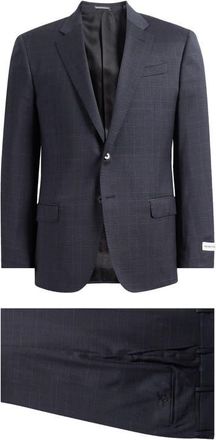Emporio Armani Charcoal Grey Plaid Wool Suit at Nordstrom, Size 48 Us