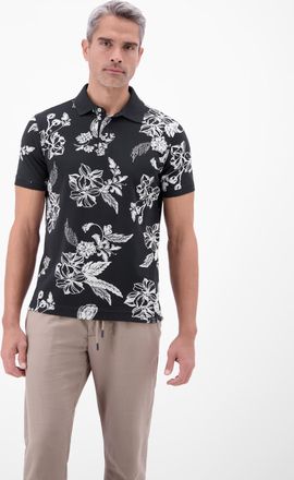 Lerros Poloshirt LERROS, Herren, Gr. XXL, classic navy, Piqu&eacute;, Obermaterial: 100% Baumwolle, bedruckt, gebl&uuml;mt, normal h&uuml;ftbedeckend, Rundhals, B&uuml;ndchen, Shi