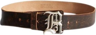R13 Logo Buckle Belt - Dames - Riemen - Bruin - M/L - Leer - Accessoires