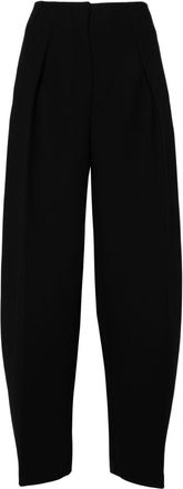 Jacquemus Le Pantalon Ovalo wide-leg trousers - women - Spandex/Elastane/Polyester/Cotton - 42 - Black