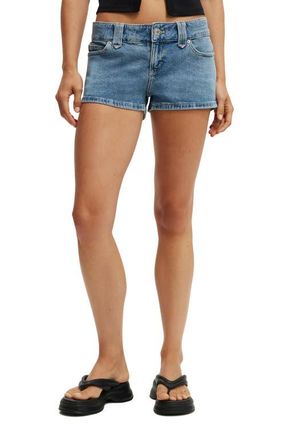 Cotton On Womens Micro Low Denim Short in Cleanwater Blue at Nordstrom, Size 10