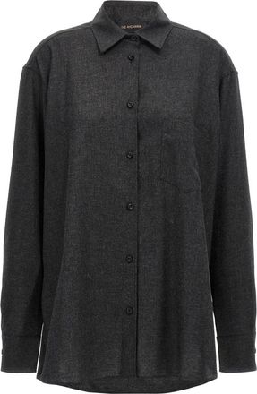 Andamane New Georgiana Wool Blend Shirt - Dames - Overhemden - Grijs - S - Wol - Overhemden