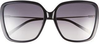 Chloé 57mm Square Sunglasses in Black Gold Grey at Nordstrom Rack