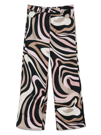 Pucci Broek met wijde pijpen - Zwart