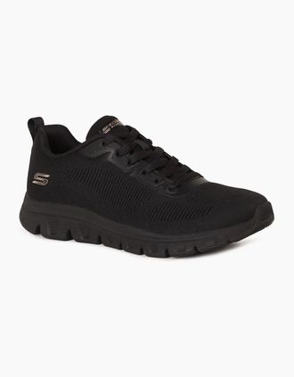 Skechers Womens Bob Sport B Lite Lace Womens Trainers - Black - Size: 3