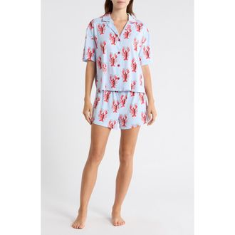 PJ Salvage Cloud Jersey Pajamas in Ice Blue at Nordstrom Rack, Size X-Large