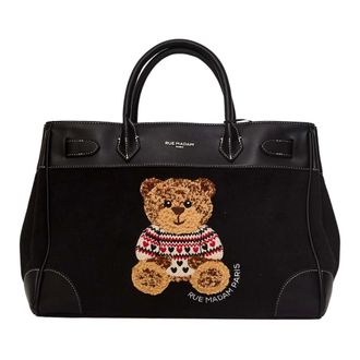 Rue Madam Marvin Love Tote - Dames - Tassen - Zwart - Maat: ONE Size Leer