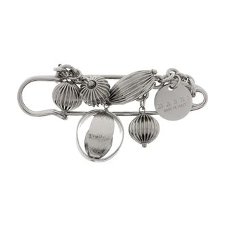 Marni Messing Speld met Bedeltjes - Dames - Broches - Grijs - ONE Size - Accessoires