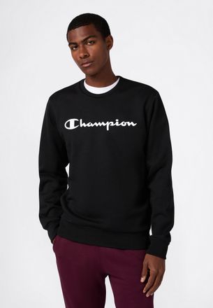 Champion Kapuzensweatshirt CHAMPION BASICS Fleece Crewneck Sweatshirt Large Logo, Herren, Gr. XXL (60/62), schwarz (nbk, ns), Obermaterial: 55% Baumwolle, 45% 