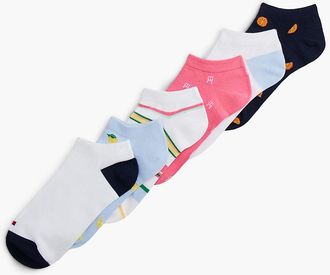Tommy Hilfiger Womens Variety Print Ankle Sock 6-Pack - Multi