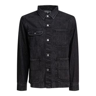 Alex Mill Work Overshirt Jacket - Heren - Spijkerjassen - Zwart - L - Katoen - Jassen