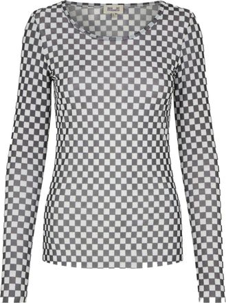 Baum Und Pferdgarten Jodiana checked top - women - Polyester/Elastane - M - Black