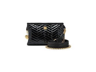 Think Royln Almost Famous Womens Handbags Black Paten, Polyester