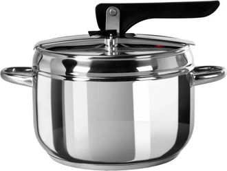Trade Shop Trade Shop - Pentola A Pressione In Acciaio Inox Con Manico Ergonomico A Leva 7 Lt Diam. 22cm