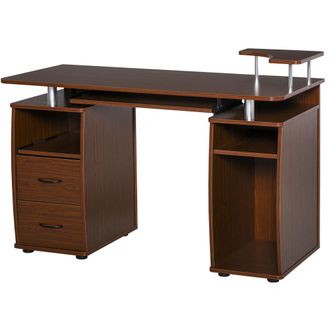 HOMCOM Scrivania Moderna In Legno Con Cassetti E Porta Tastiera Casa E Ufficio - Homcom