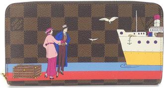 Louis Vuitton Ebene Coated Canvas Long Wallet (Bi-Fold) (Pre-Owned)