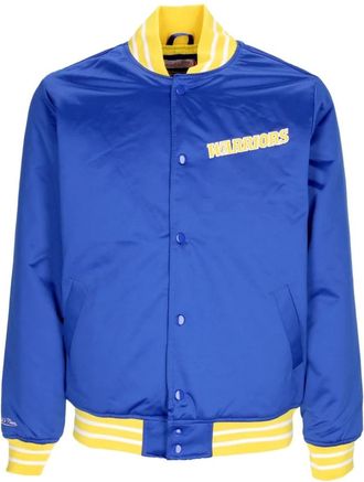 Mitchell & Ness NBA Bomberjack Golden State Warriors - Heren - Bomber jackets - Blauw - XL - Polyester - Jassen