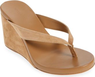 Tony Bianco Avanti Platform Wedge Flip Flop in Butterscotch Suede at Nordstrom, Size 10