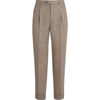 Brunello Cucinelli Trousers with pleats in Light Brown at Nordstrom, Size 50 It