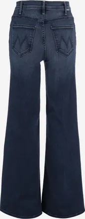 Mother Womens Jeans Wide-Leg Dark Denim Cotton